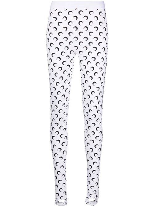 Leggings con stampa a mezzaluna Marine Serre | WPA111CJER0001WH00